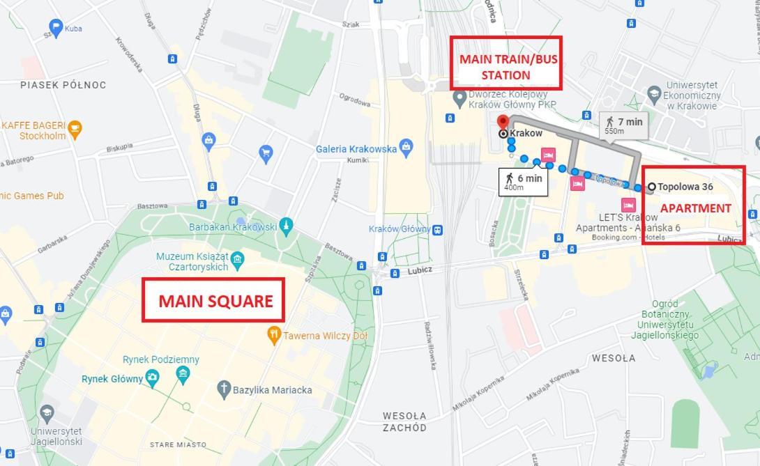 Top Location Apartments Topolowa Street Краків Екстер'єр фото